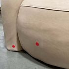 Open Box: Laurent Leather Sofa (86"W) - LudlowLeather Sand, Cool Walnut