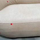 Open Box: Laurent Leather Sofa (86"W) - LudlowLeather Sand, Cool Walnut