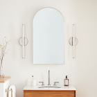 Open Box: Arched Metal Framed Medicine Cabinet (21" x 38") - Brushed Nickel