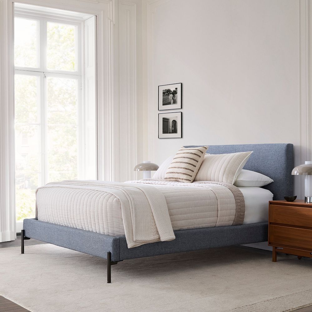 Emmett Nontufted Bed - Metal Legs by West Elm