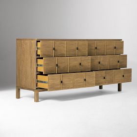 west elm modern 6 drawer dresser Magnolia 6-Drawer Dresser, Ebony Oak, Chaps Sand, Gunmetal, West Elm