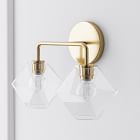 Sculptural 2-Light Faceted Sconce (17")
