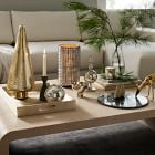 Hammered Glass Tree Objects - Gold