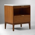 Parker Breadboard Drawer Marble Nightstand (21")