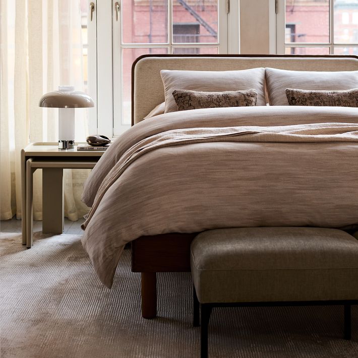 Silky TENCEL™ Striated Duvet Cover & Shams | West Elm