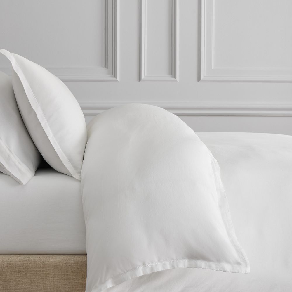 Signature TENCEL™ Linen Duvet Cover & Shams - White