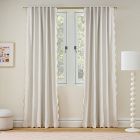 Open Box: Ripple Blackout Curtain (48"W x 84"L) - Alabaster with Soft Pink Trim