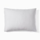 Open Box: European Flax Linen Pom Pom Sham, Standard - Frost Gray