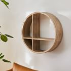 Round Shaped Wood Wall Shelves (26")