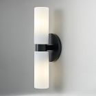Weston Fluted Glass Double Short Indoor/Outdoor Sconce (16")
