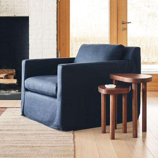 Marin Skirted Slipcover Chair by West Elm