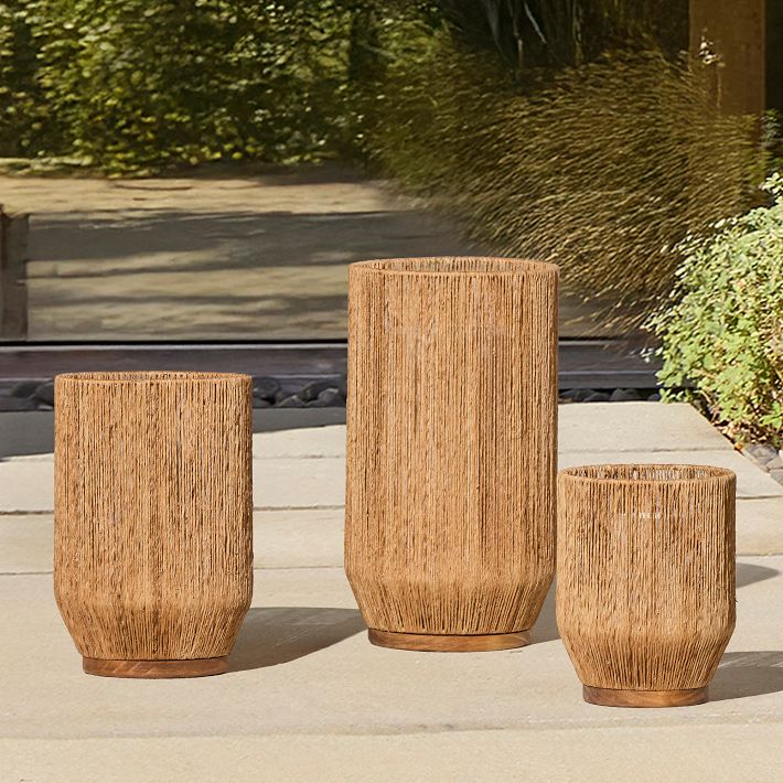 Lena Raffia Lanterns, Handwoven Jute Decor | West Elm