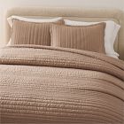 European Flax Linen Linework Quilt &amp; Shams