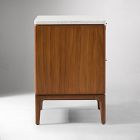 Parker Breadboard Drawer Marble Nightstand (21")