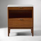 Parker Breadboard Drawer Marble Nightstand (21")