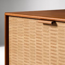 Herman Basket Woven Veneer Nightstand 22