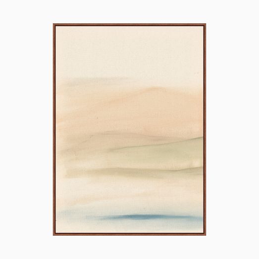Neutral Watercolor Landscape Wall Art by West Elm