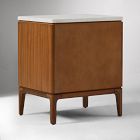 Parker Breadboard Drawer Marble Nightstand (21")