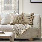 Checker Stripe Pillow Cover &amp; Throw Set