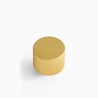 Knurled Drawer Hardware - Antique Brass