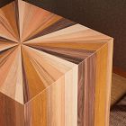 Zora Solid Mahogany Square Side Table (21.5")