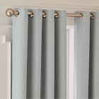Open Box: European Flax Linen Blackout Curtain with Grommets (48"W x 96"L) - Chambray Melange