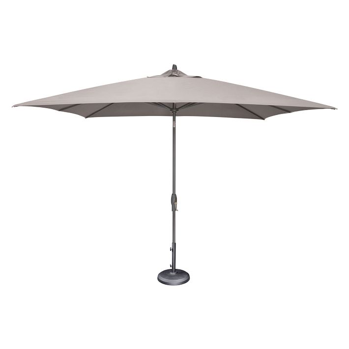 la z boy aberdeen collection rectangular patio umbrella AKZ PLUS 13' Cantilever - Black Frame & Cast Silver Canopy The pockets of the canopy are reinforced and double Rectangular Outdoor Umbrella, Sunbrella Natural/Antique