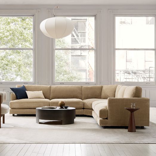 Haven 3-Piece L-Shaped Wedge Sectional (116"-139") by West Elm