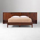 Collins Solid Wood Storage Headboard Bed with Cabinets