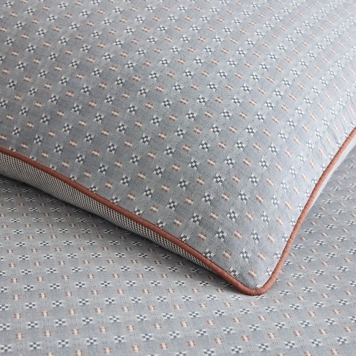 Reversible Micro Pattern Duvet Cover & Shams | West Elm