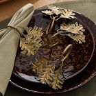 Theron Metal Botanical Napkin Ring Sets