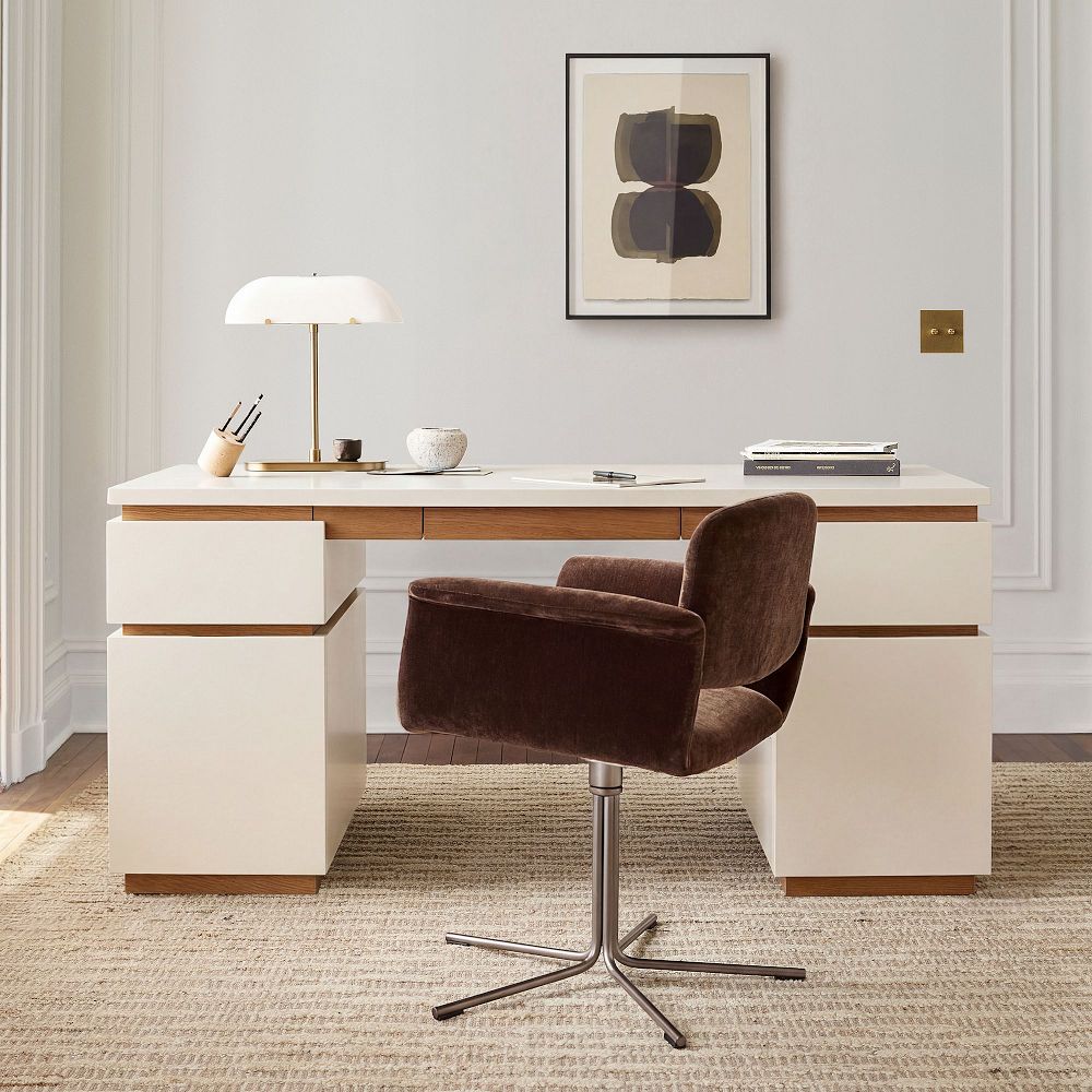 Kade Lacquer & Wood Executive Desk (68") by West Elm