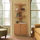 Pierce &amp; Ward Notch Floating Bookshelf w/ Cabinet (25")