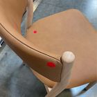 Open Box: Marcus Samuelsson Leather Dining Chair - Ludlow Leather Sesame, Blonde