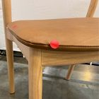 Open Box: Marcus Samuelsson Leather Dining Chair - Ludlow Leather Sesame, Blonde