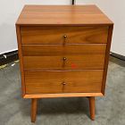 Open Box: Mid-Century Side Table (20.5"), 3 Drawer - Acorn