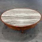 Open Box: Nary Marble Coffee Table (48") - Cool Walnut