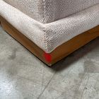 Open Box: Nassau Ottoman (38") - Performance Distressed Velvet Sand