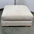 Open Box: Nassau Ottoman (38") - Performance Distressed Velvet Sand