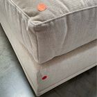 Open Box: Nassau Ottoman (38") - Performance Distressed Velvet Sand