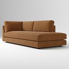 Open Box: Haven Rght Arm Bumper Chaise - Performance Distressed Velvet Golden Oak