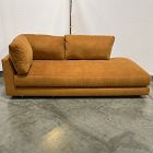 Open Box: Haven Rght Arm Bumper Chaise - Performance Distressed Velvet Golden Oak