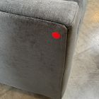 Open Box: Haven Right-Arm Bumper Chaise - Performance Distressed Velvet Charcoal Black