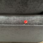 Open Box: Haven Right-Arm Bumper Chaise - Performance Distressed Velvet Charcoal Black