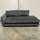 Open Box: Haven Right-Arm Bumper Chaise - Performance Distressed Velvet Charcoal Black