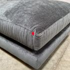 Open Box: Haven Right-Arm Bumper Chaise - Performance Distressed Velvet Charcoal Black