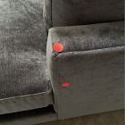Open Box: Haven Right-Arm Bumper Chaise - Performance Distressed Velvet Charcoal Black