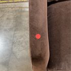 Open Box: Imogene Swivel Chair - Deluxe Velvet Java, Dark Walnut