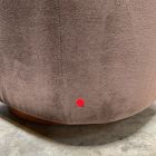 Open Box: Imogene Swivel Chair - Deluxe Velvet Java, Dark Walnut