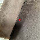 Open Box: Imogene Swivel Chair - Deluxe Velvet Java, Dark Walnut